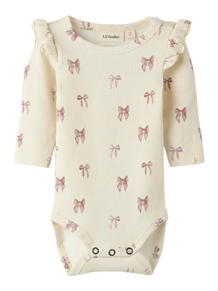 Gavo Slim Langærmet Body    Turtledove   80 fra Lil' Atelier