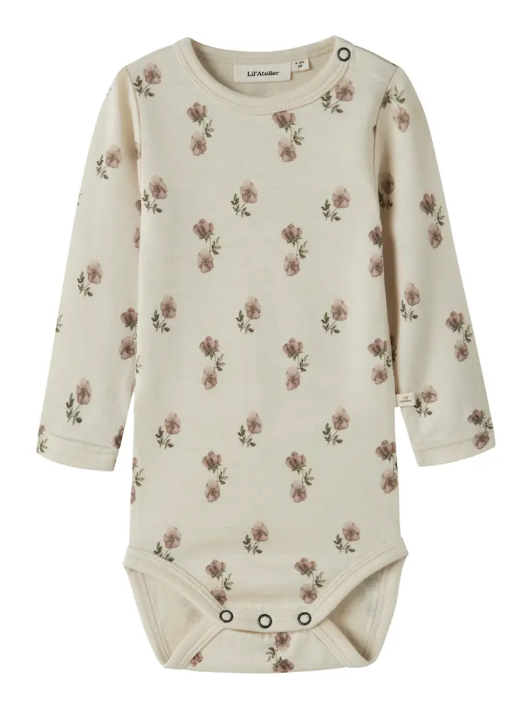 Nilo Nun Langærmet Uld Slim Body   Turtledove   62 fra Lil' Atelier