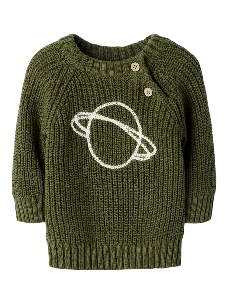 Emlen Sweater Winter Moss 80 fra Lil' Atelier