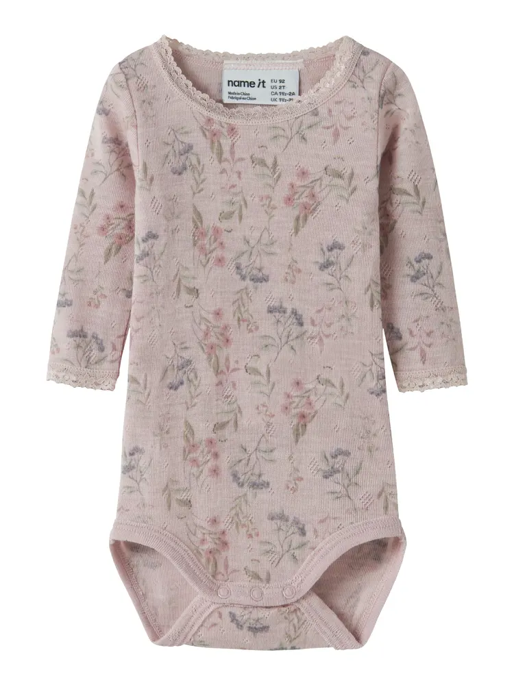 Wang Uld Langærmet Body   Violet Ice   50 fra Name It