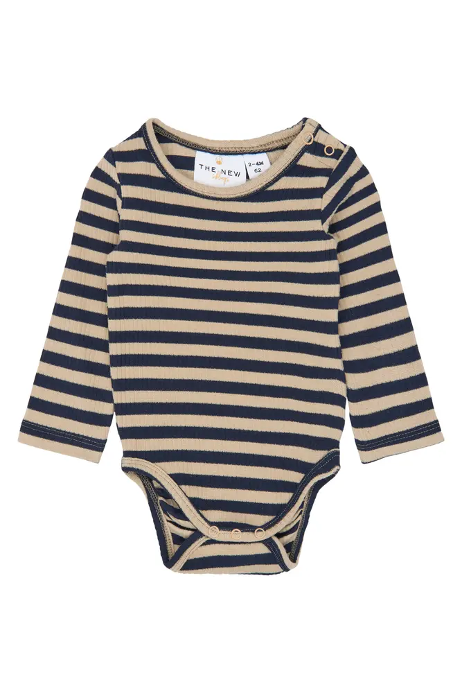 Fro Langærmet Rib Body   Navy Blazer Striped   92 fra The New Siblings