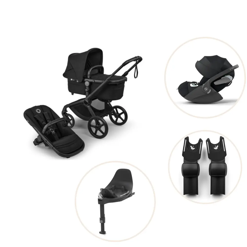 Fox 5 Renew Kombivogn Inkl. Cloud T Plus Autostol, Base Og Adapter   Heritage Black Black fra Bugaboo
