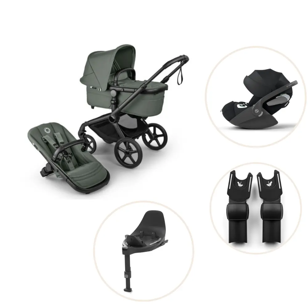 Fox 5 Renew Kombivogn Inkl. Cloud T Plus Autostol, Base Og Adapter   Forest Green Black fra Bugaboo