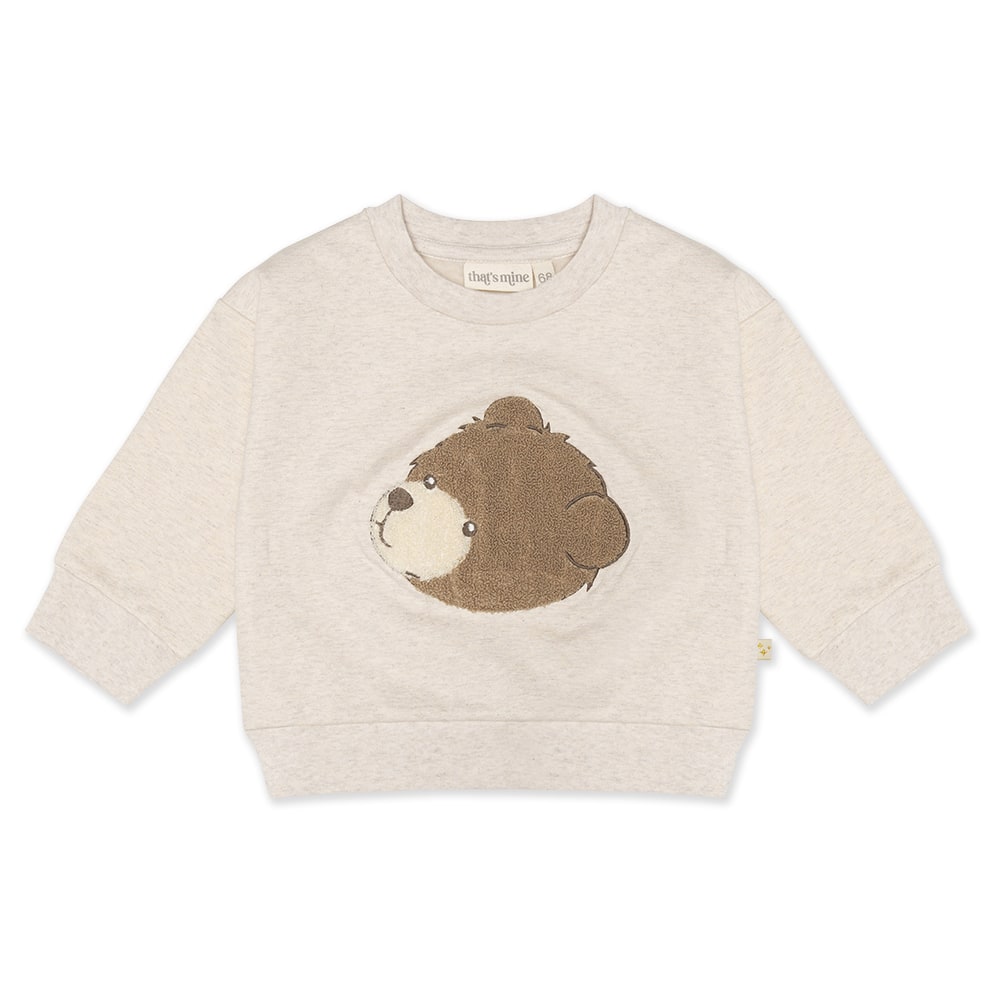 That's Mine   Finley Sweatshirt Oversize   Bear Head   80cm   12m fra That's Mine