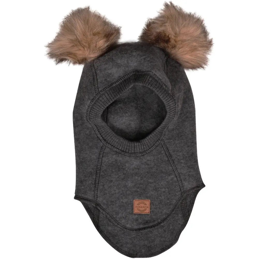 Uld Elefanthue Med Pom Pom   Anthracite Melange   74 80 fra Mikk-line