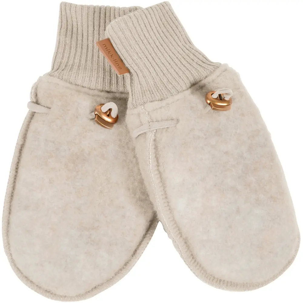 Uld Vanter Melange Offwhite 74 80 fra Mikk-line