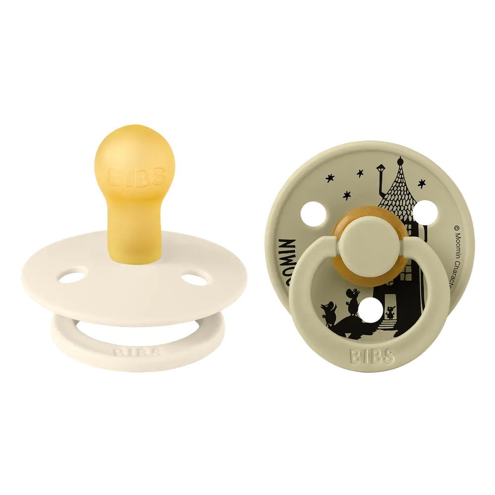 Moomin Sut Stinky 2pk Latex Str 1   Ivory Khaki fra Bibs
