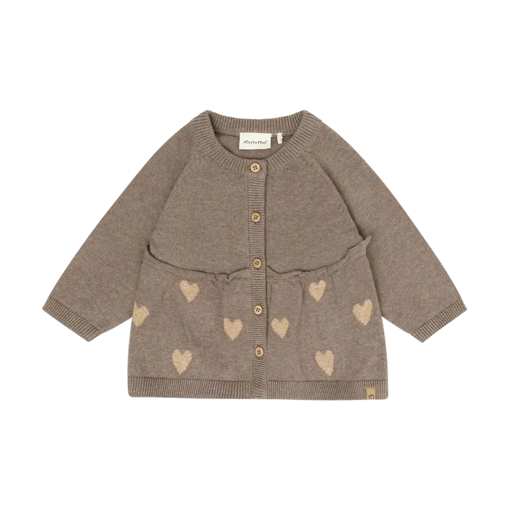 Cardigan   Dark Brown Melange   86 fra Minymo