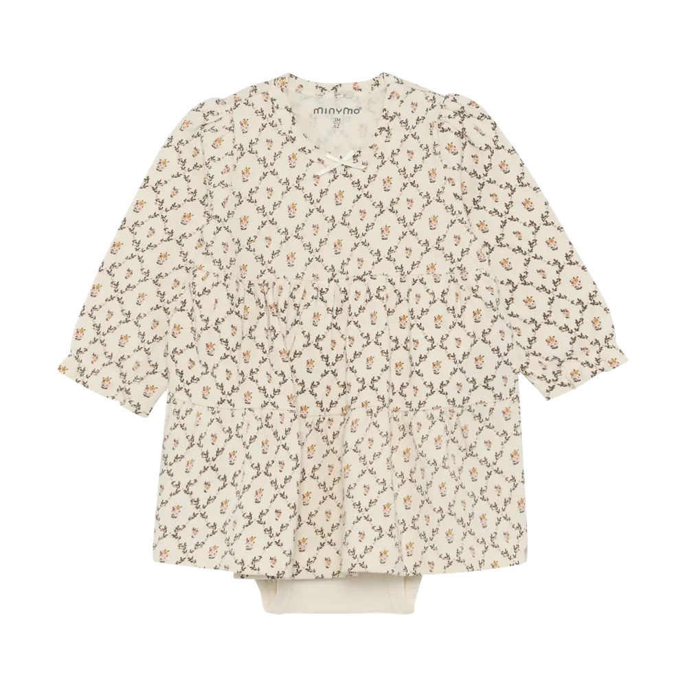 Langærmet Bodykjole Seedpearl 56 fra Minymo
