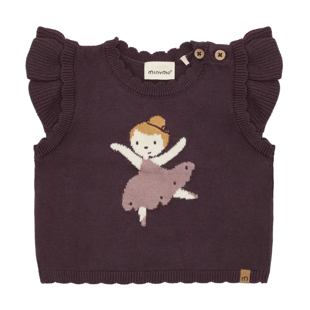 Strikket Vest   Huckleberry   50 fra Minymo