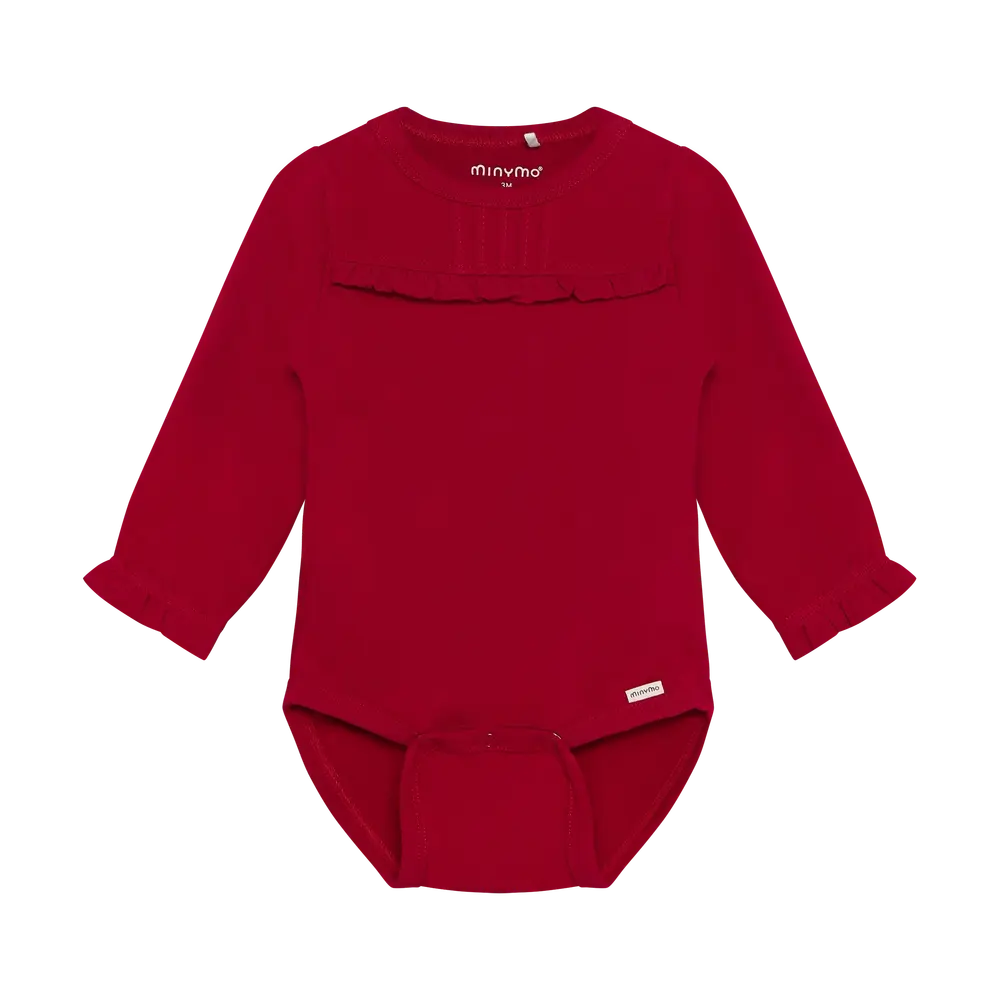 Langærmet Body   Rio Red   74 fra Minymo