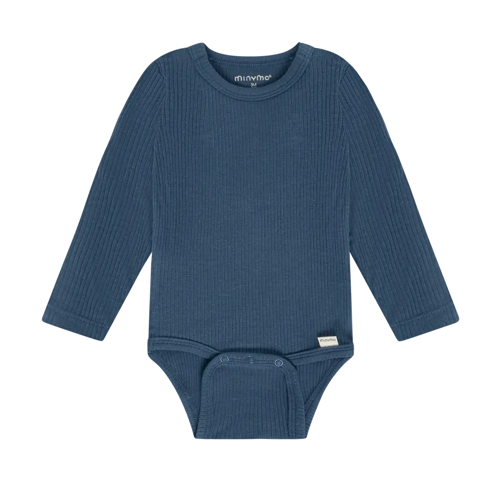 Langærmet Rib Body   Midnight Navy   62 fra Minymo