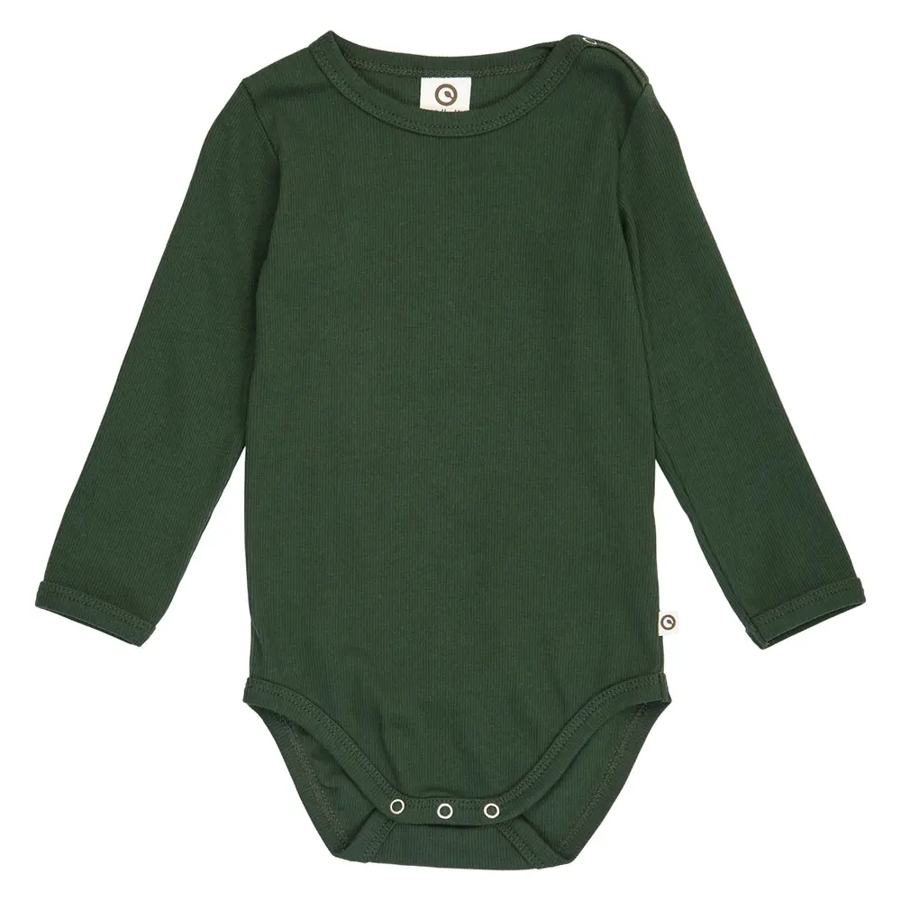 Cozy Me Rib Body   Forest Green   92 fra Müsli