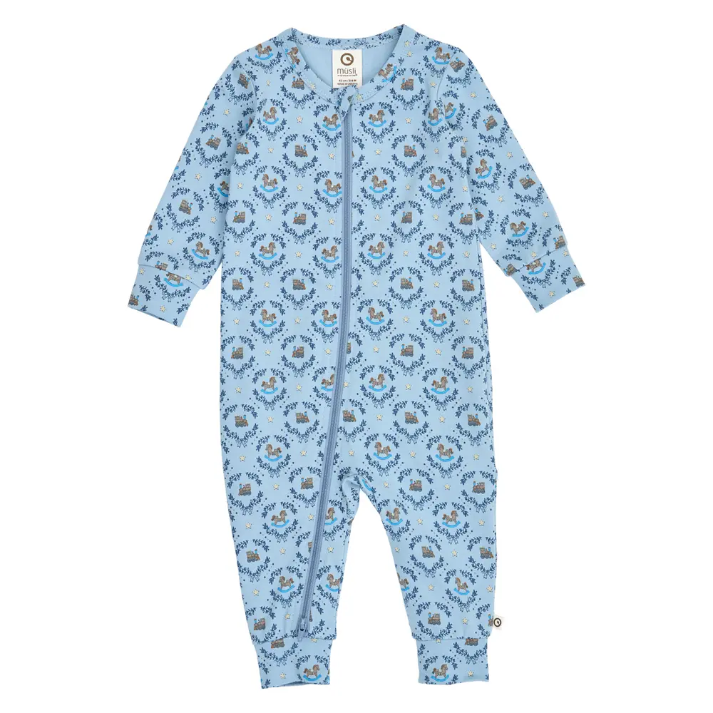 Heritage Train Heldragt M. Lynlås   Soft Blue  Navy  Oak   56 fra Müsli