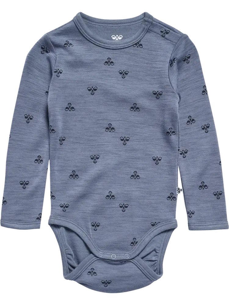 Uld Langærmet Body   Flint Stone   74 fra Hummel