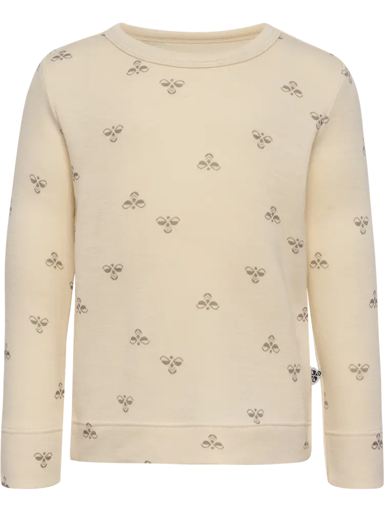 Uld Langærmet T Shirt   Whitecap Gray   98 fra Hummel