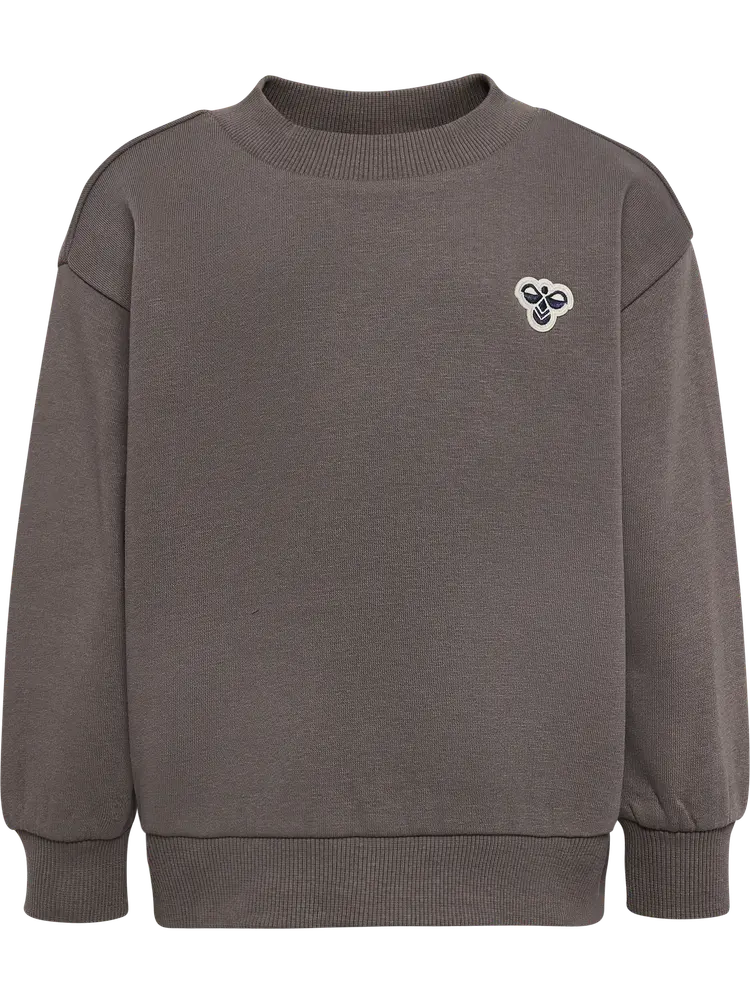 Loose Crewneck Trøje Dark Gull Gray 104 fra Hummel