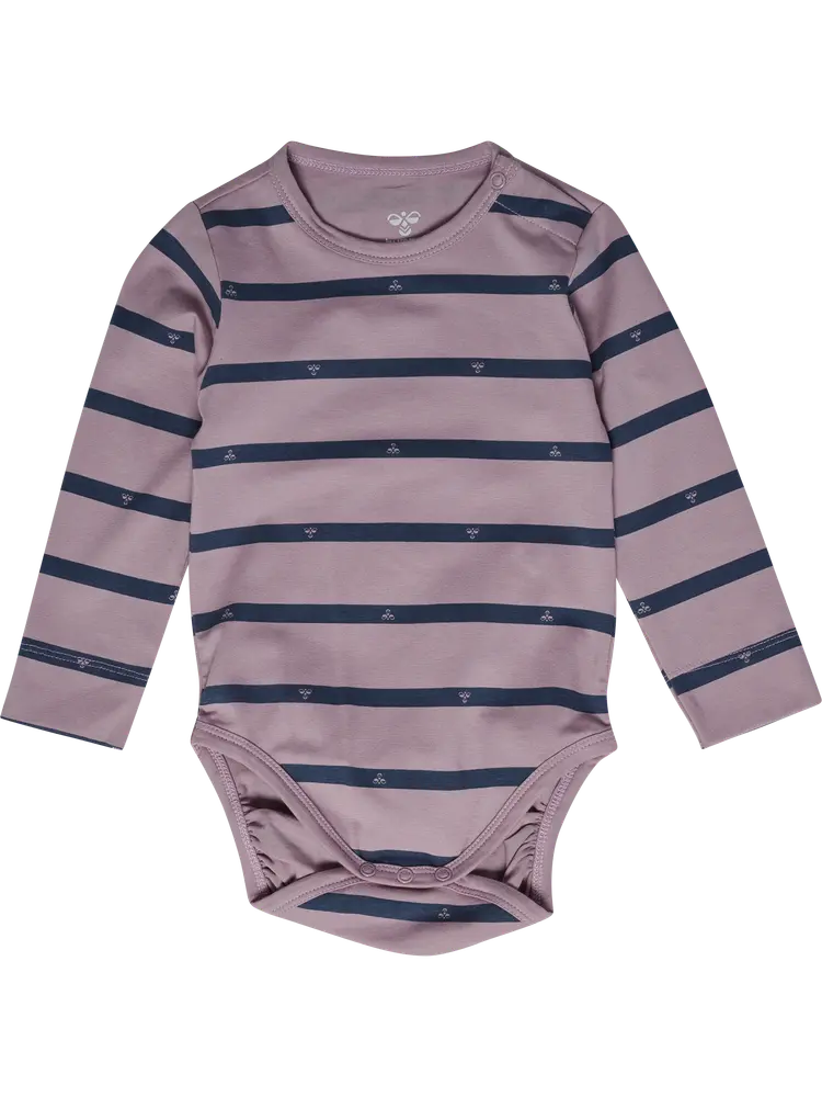 Stripy Bee Langærmet Body   Sea Fog   62 fra Hummel