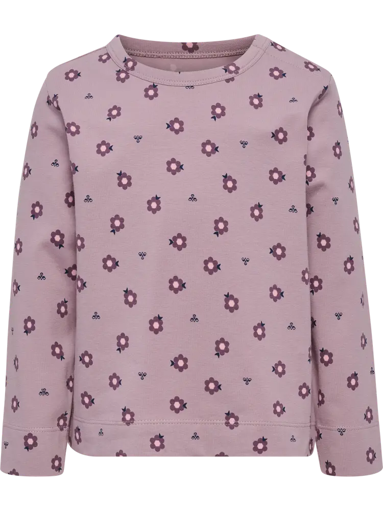 Langærmet T Shirt M. Print   Sea Fog   92 fra Hummel