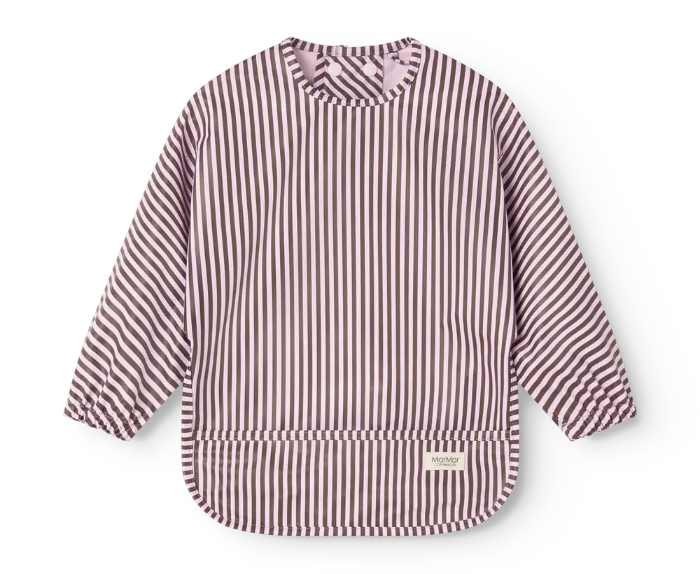 Apron Langærmet Spiseforklæde   Pink Brown Stripes fra Marmar Copenhagen