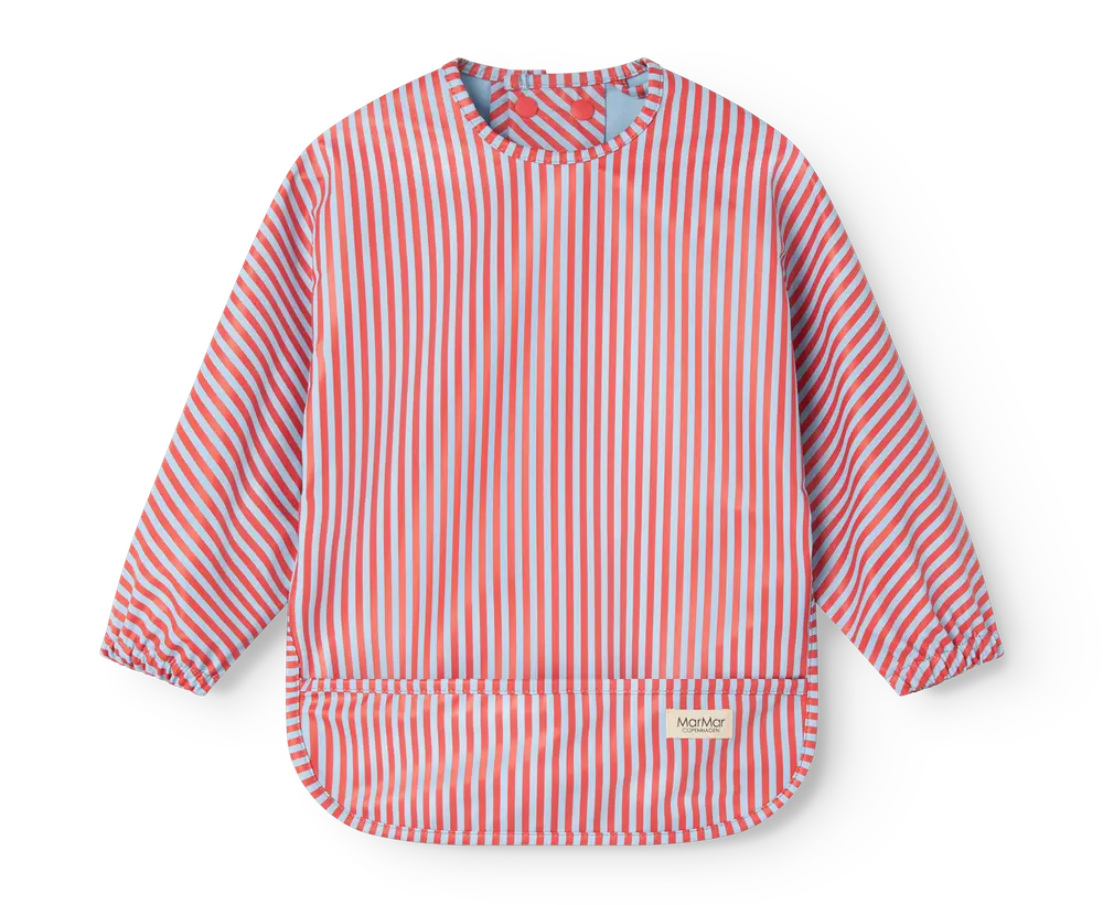 Apron Langærmet Spiseforklæde   Blue Red Stripes fra Marmar Copenhagen