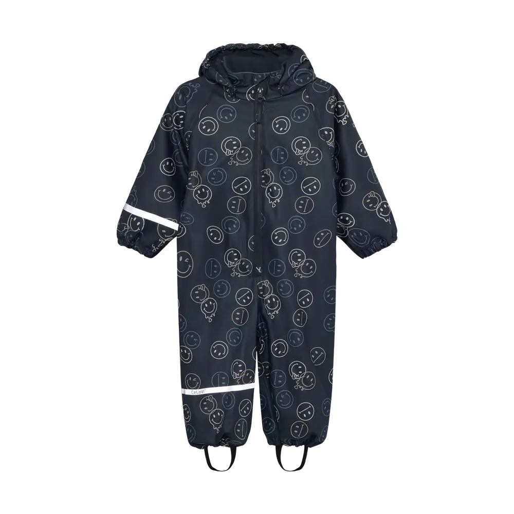 Regndragt M. Fleece Navy 80 fra Celavi