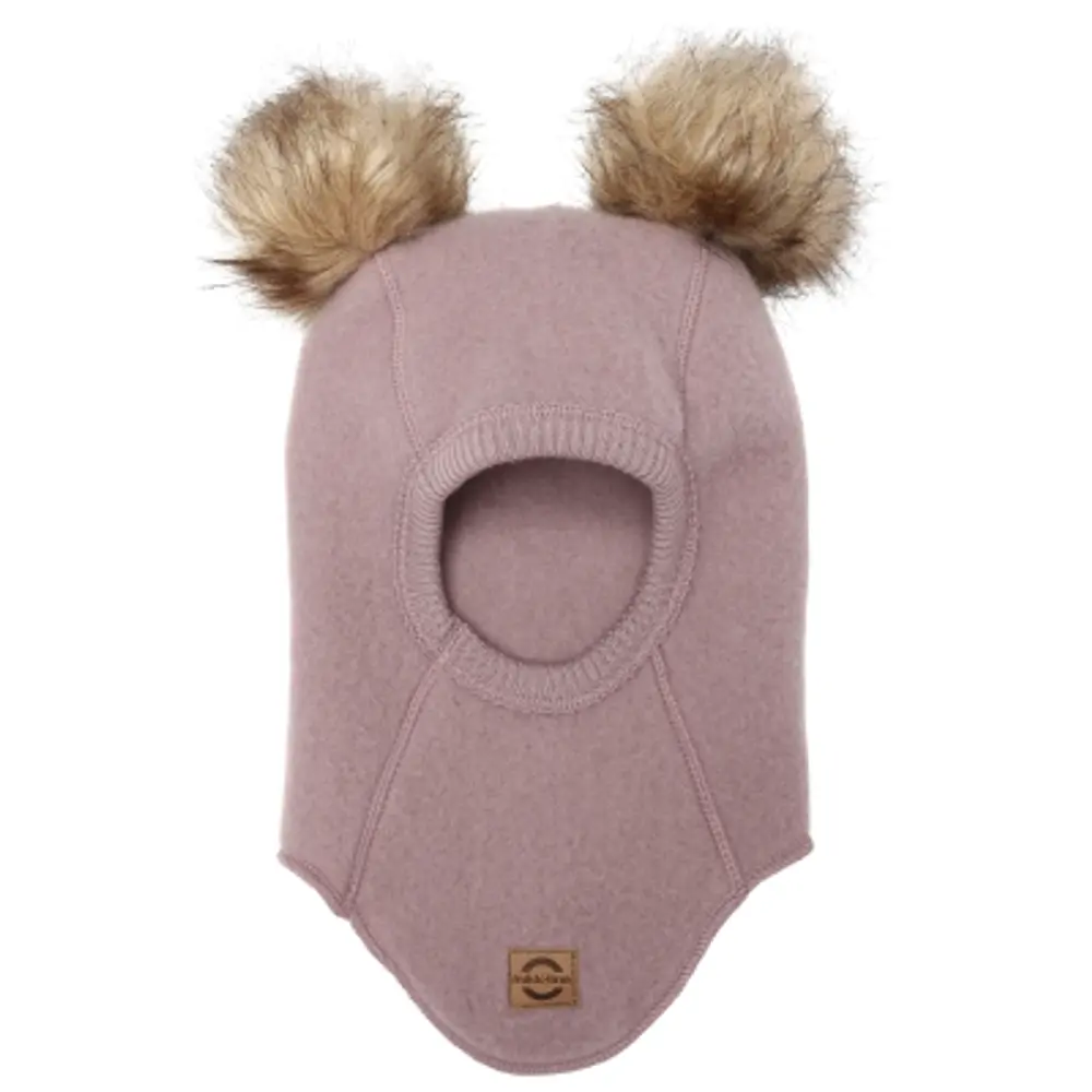 Uld Elefanthue Med Pom Pom   Twilight   50 56 fra Mikk-line