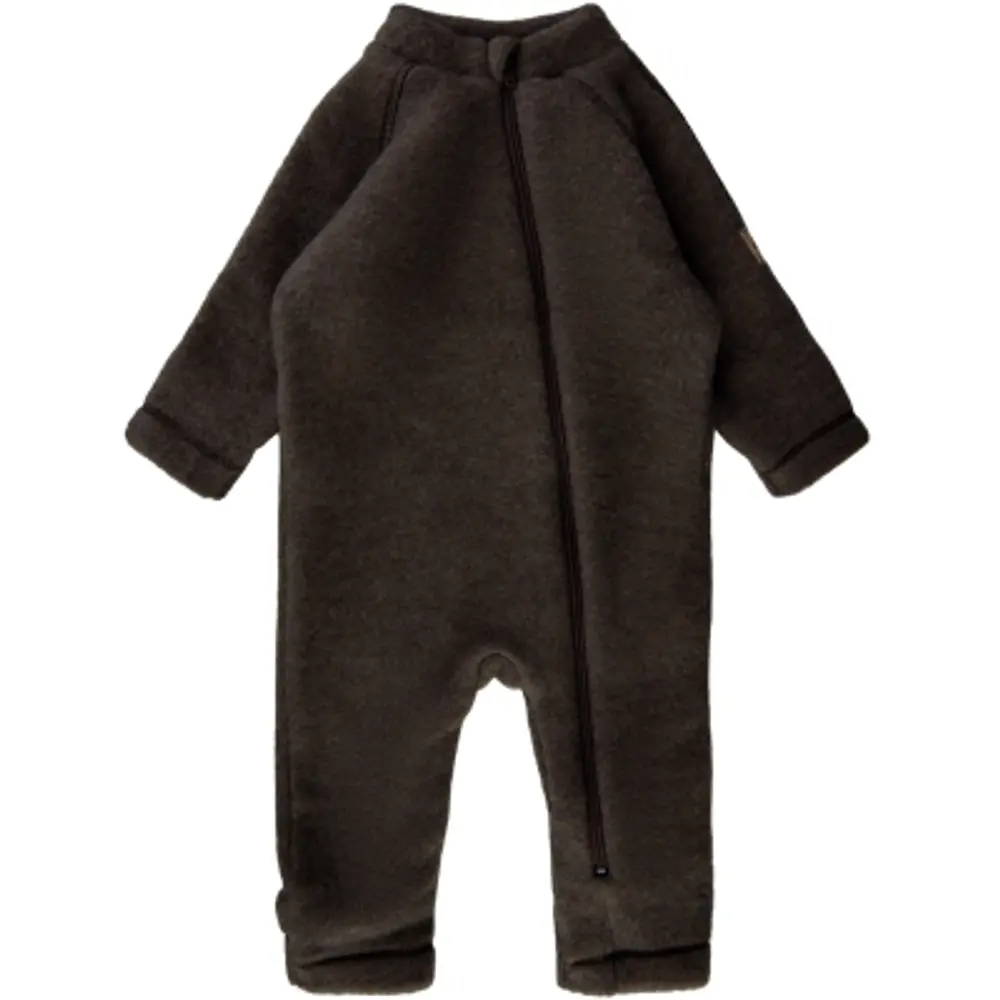 Ulddragt   Dark Brown Melange   98 fra Mikk-line