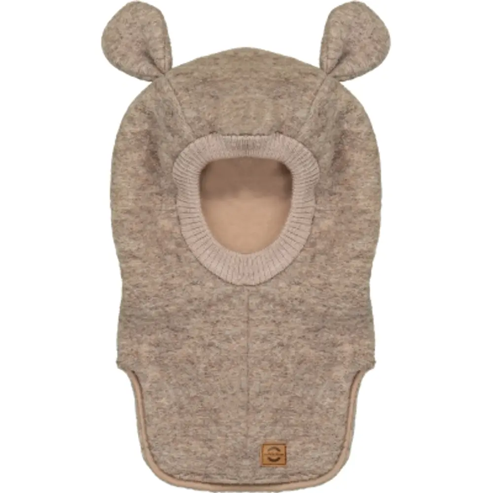 Uld Balaclava W Strik   Melange Denver   86 92 fra Mikk-line