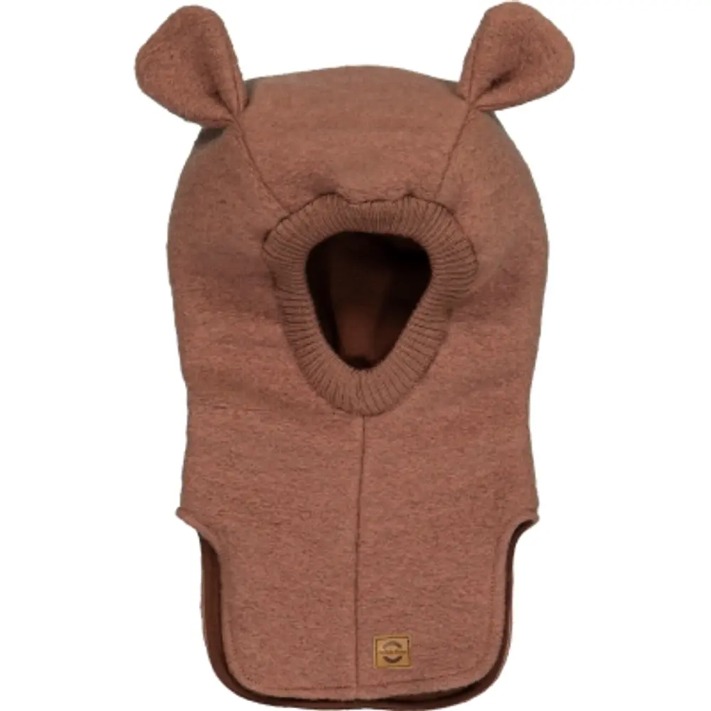 Uld Balaclava W Strik   Burlwood   86 92 fra Mikk-line