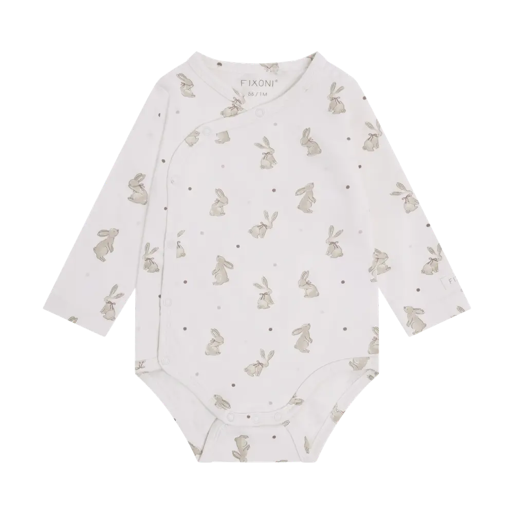 Langærmet Wrap Body   Pale Lilac   44 fra Fixoni