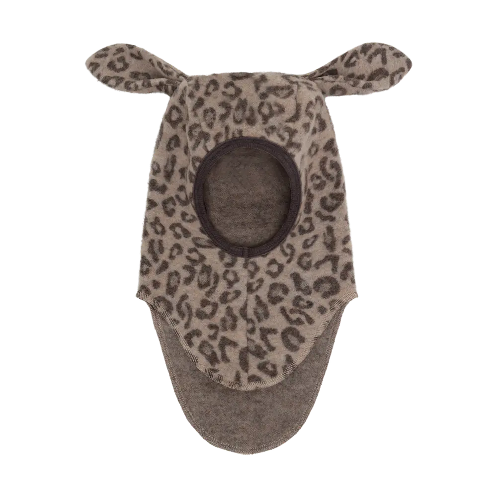 Uld Fleece Jac Elefanthue M. øre Camel Melange 53 fra Huttelihut