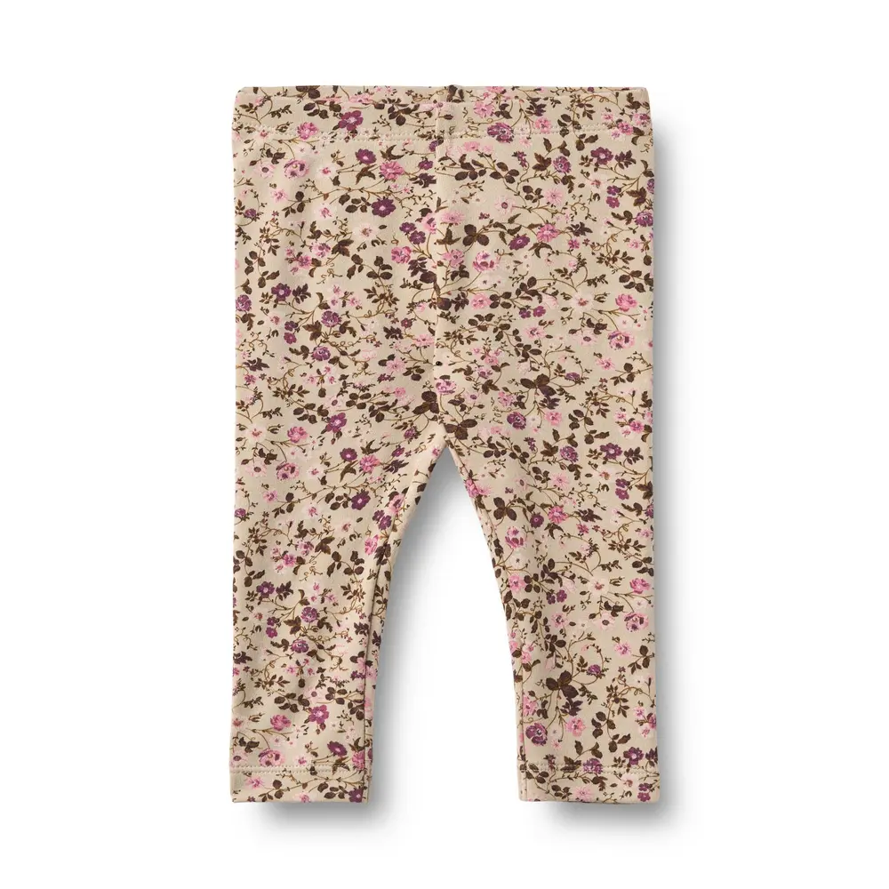 Jules Jersey Leggings   Soft Sand Flower Wine   80 fra Wheat
