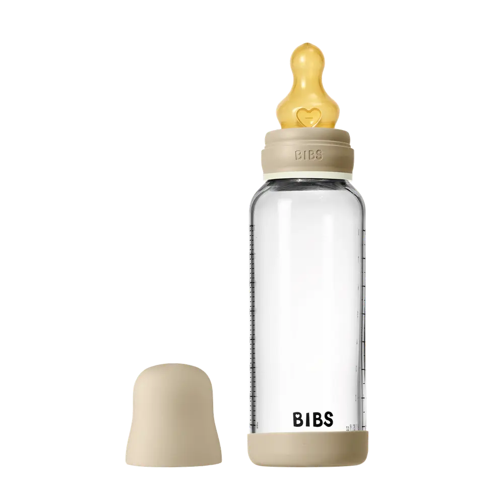 Glas Sutteflaske 1 Pk 240 Ml   M Flow   Vanilla Nat fra Bibs