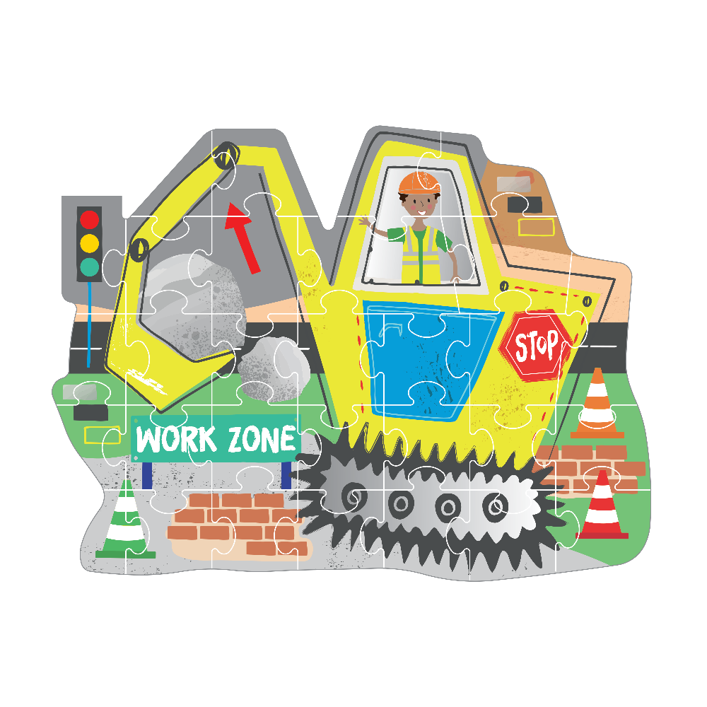 Puslespil I Facon 30 Stk.   Construction fra Floss & Rock