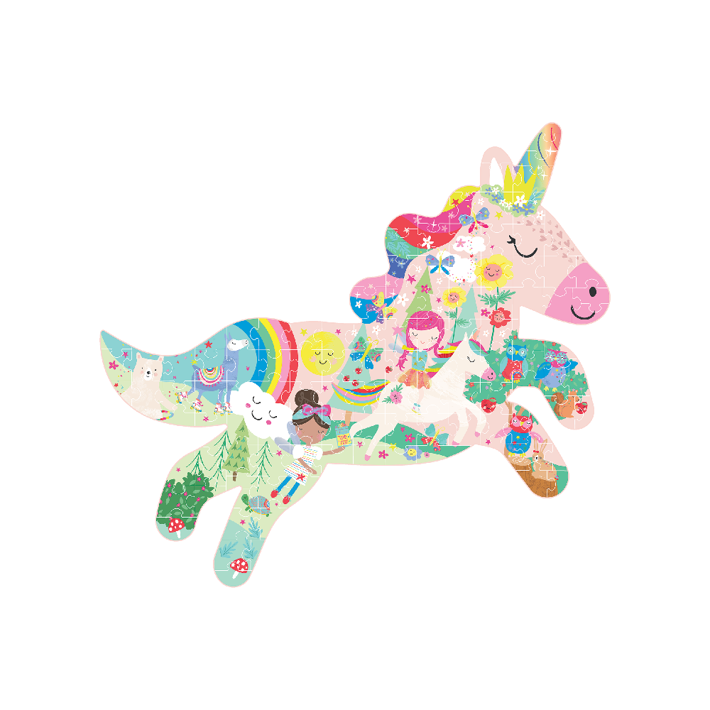 Puslespil I Facon 120 Stk.   Rainbow Fairy fra Floss & Rock