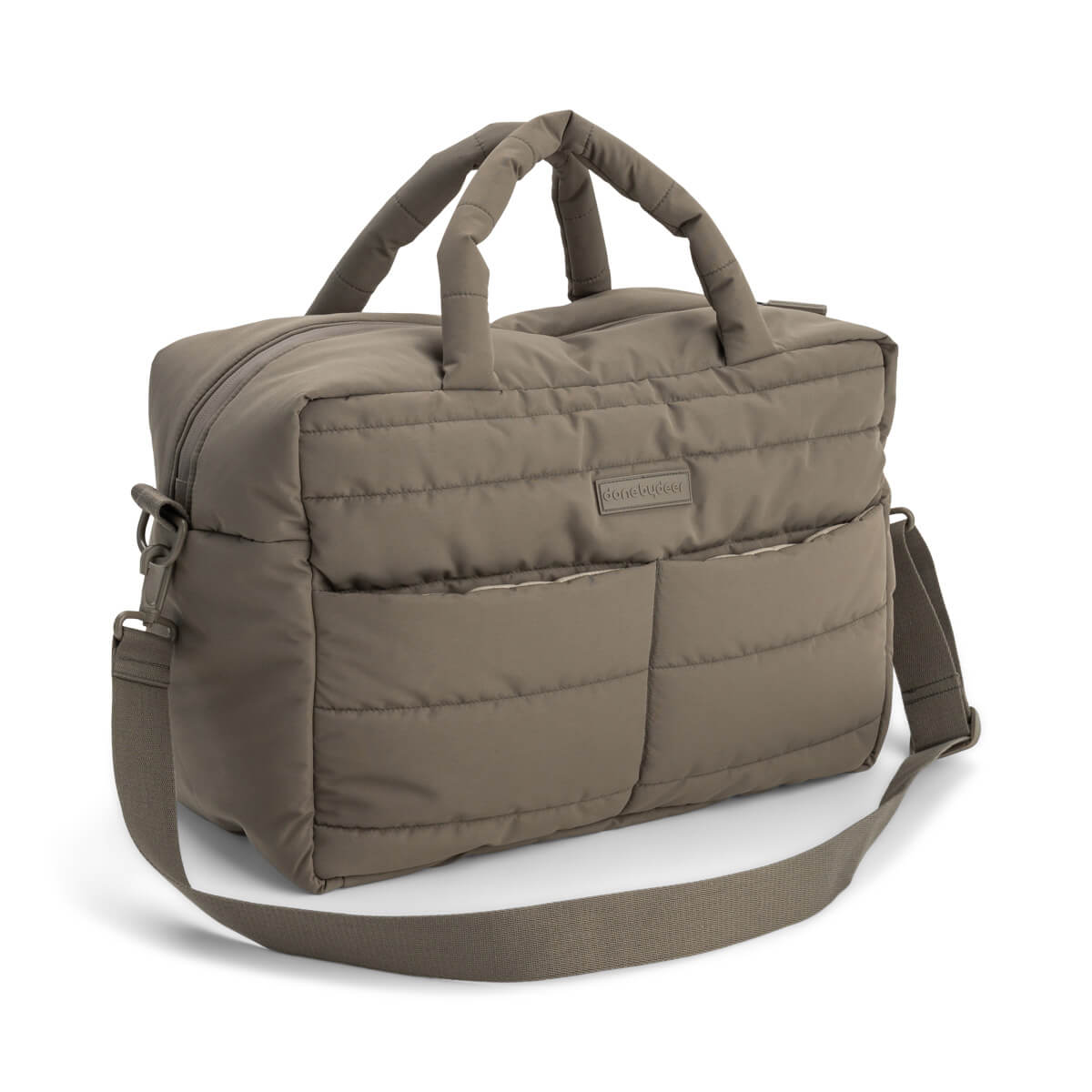 Quiltet Pusletaske   Taupe fra Done By Deer