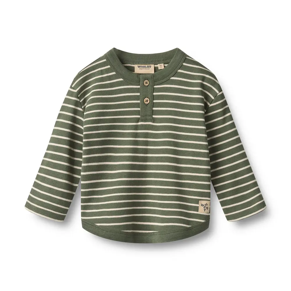 Osvald Trøje   Dark Green Stripe   74 fra Wheat
