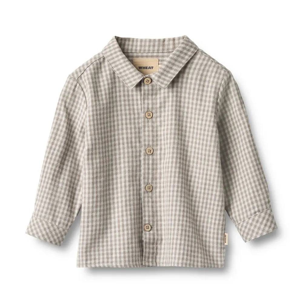 Oscar Skjorte   Greybrown Check   86 fra Wheat