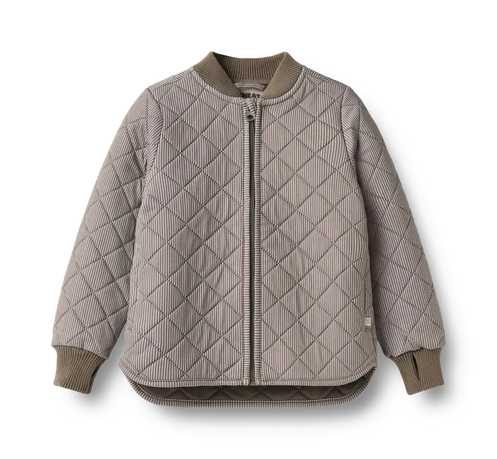 Loui Termojakke Brown Stripe 104 fra Wheat