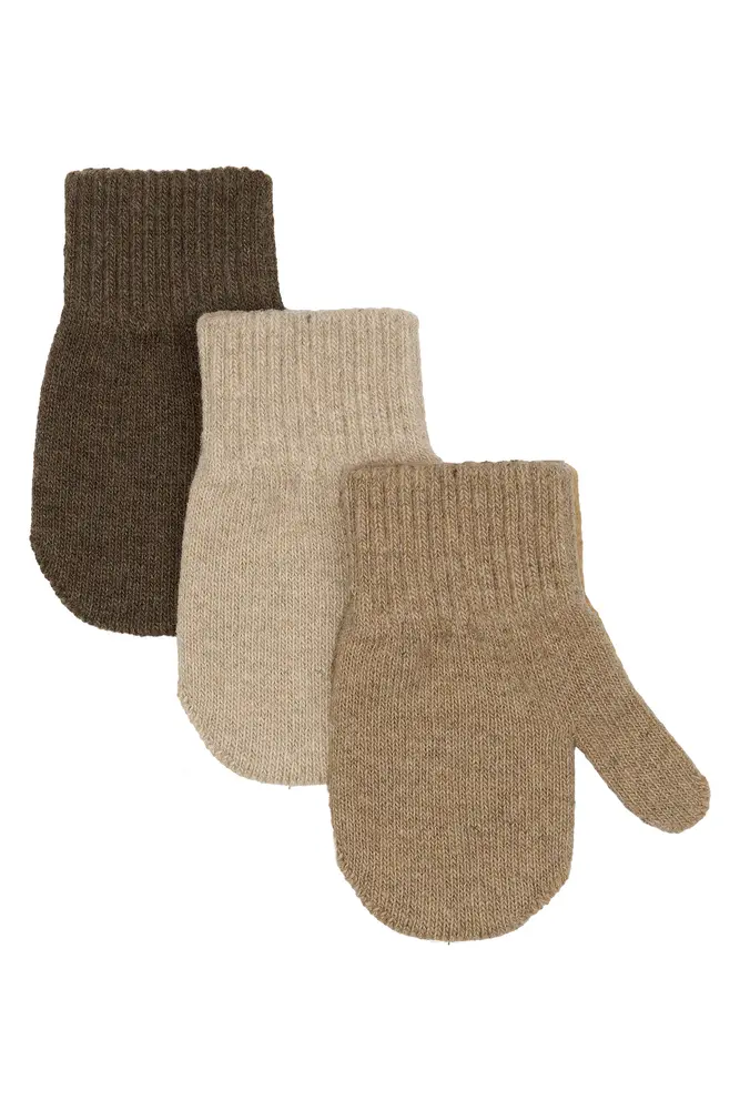 Mikk Line Magic Luffer 3 Pak   Beige Melange Melange Denver Brown Melange   0 2 år fra Mikk-line