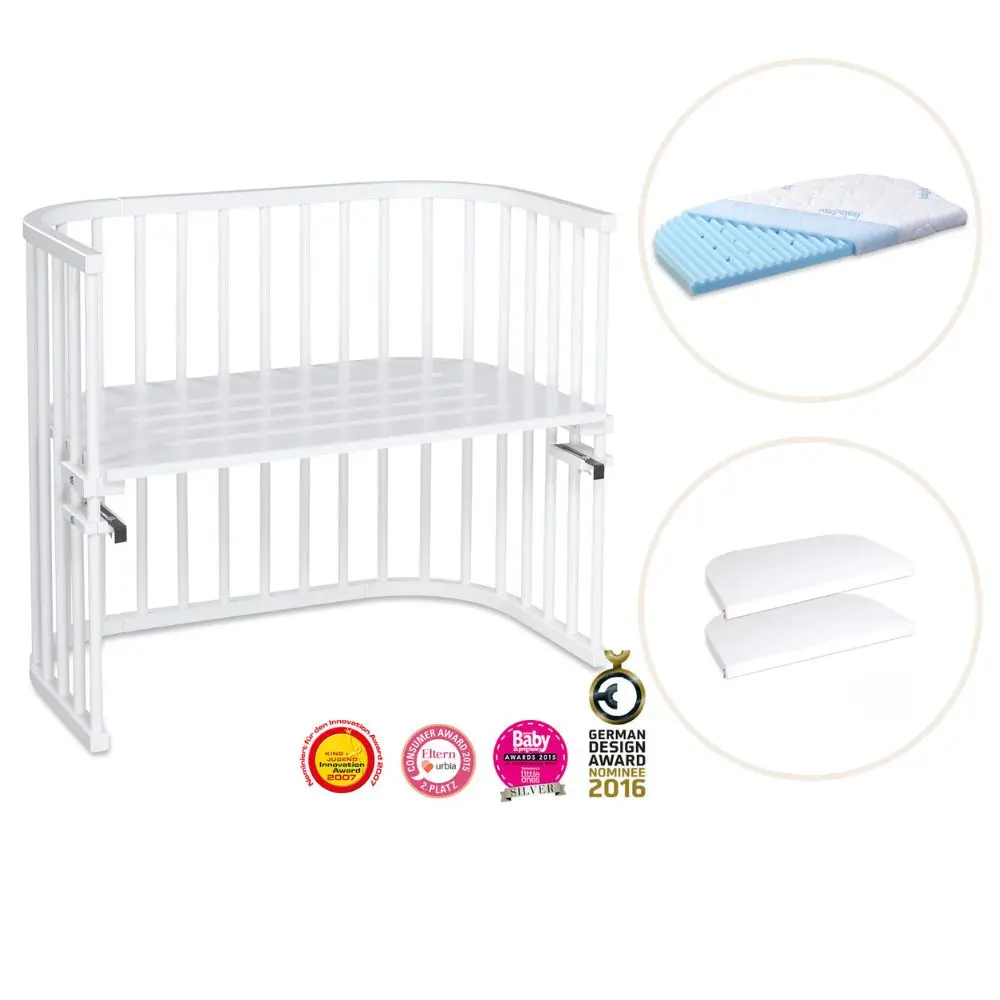 Side By Side Seng Maxi Med Madras Og Lagen fra Babybay