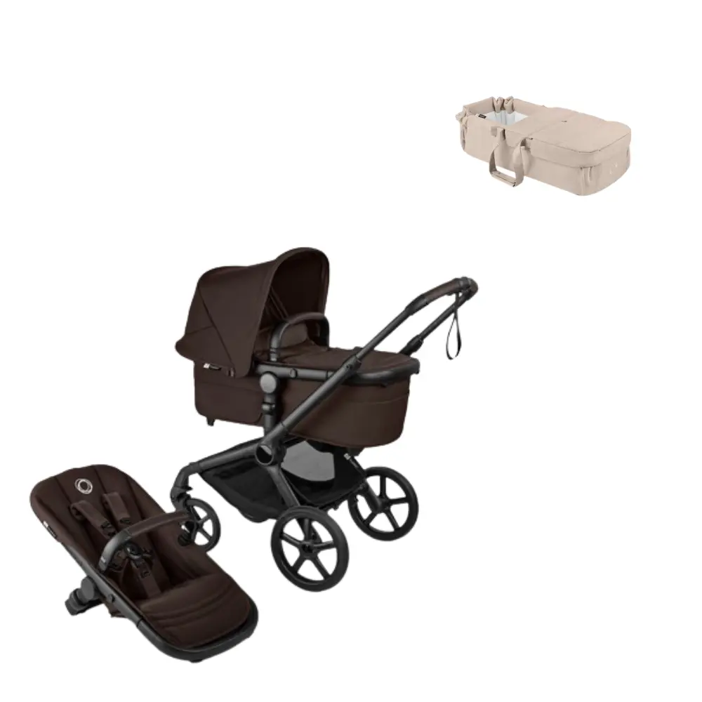 Fox 5 Renew Kombivogn Med Babynest Cocoa Brown Taupe fra Bugaboo