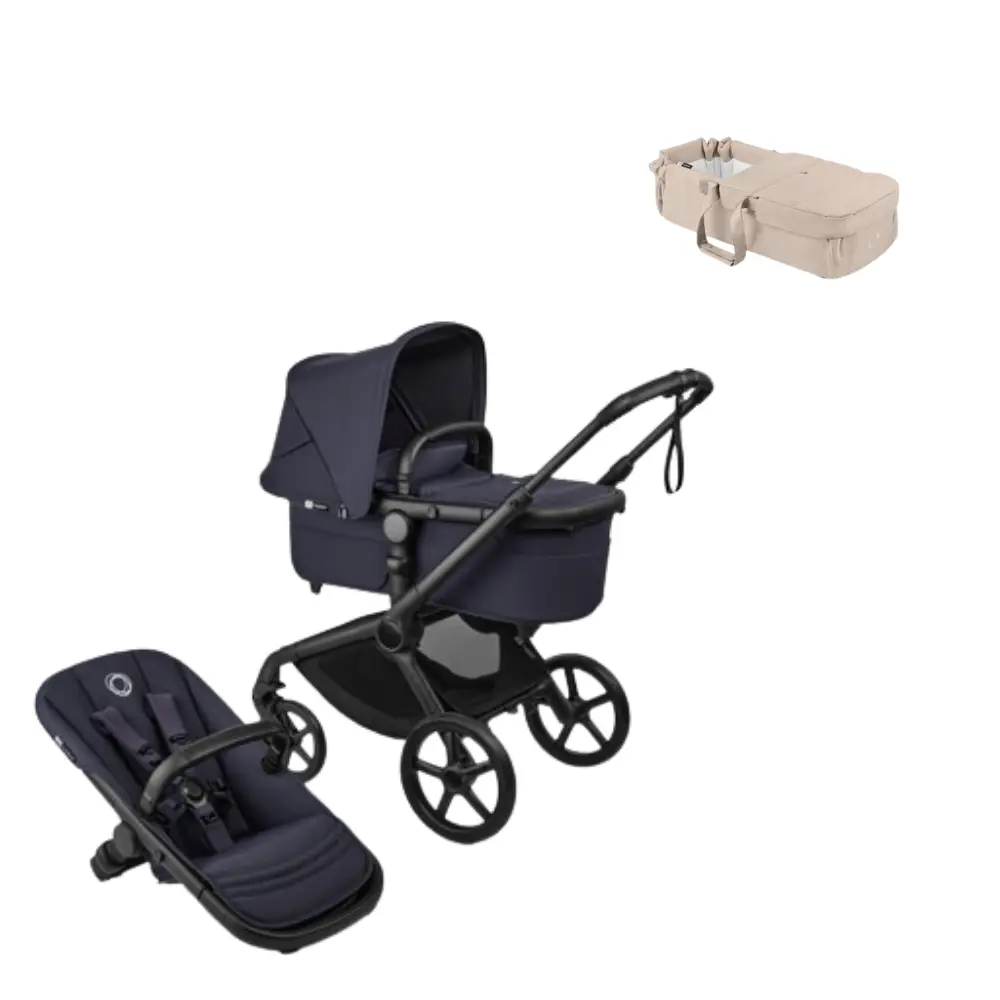 Fox 5 Renew Kombivogn Med Babynest Deep Indigo Taupe fra Bugaboo