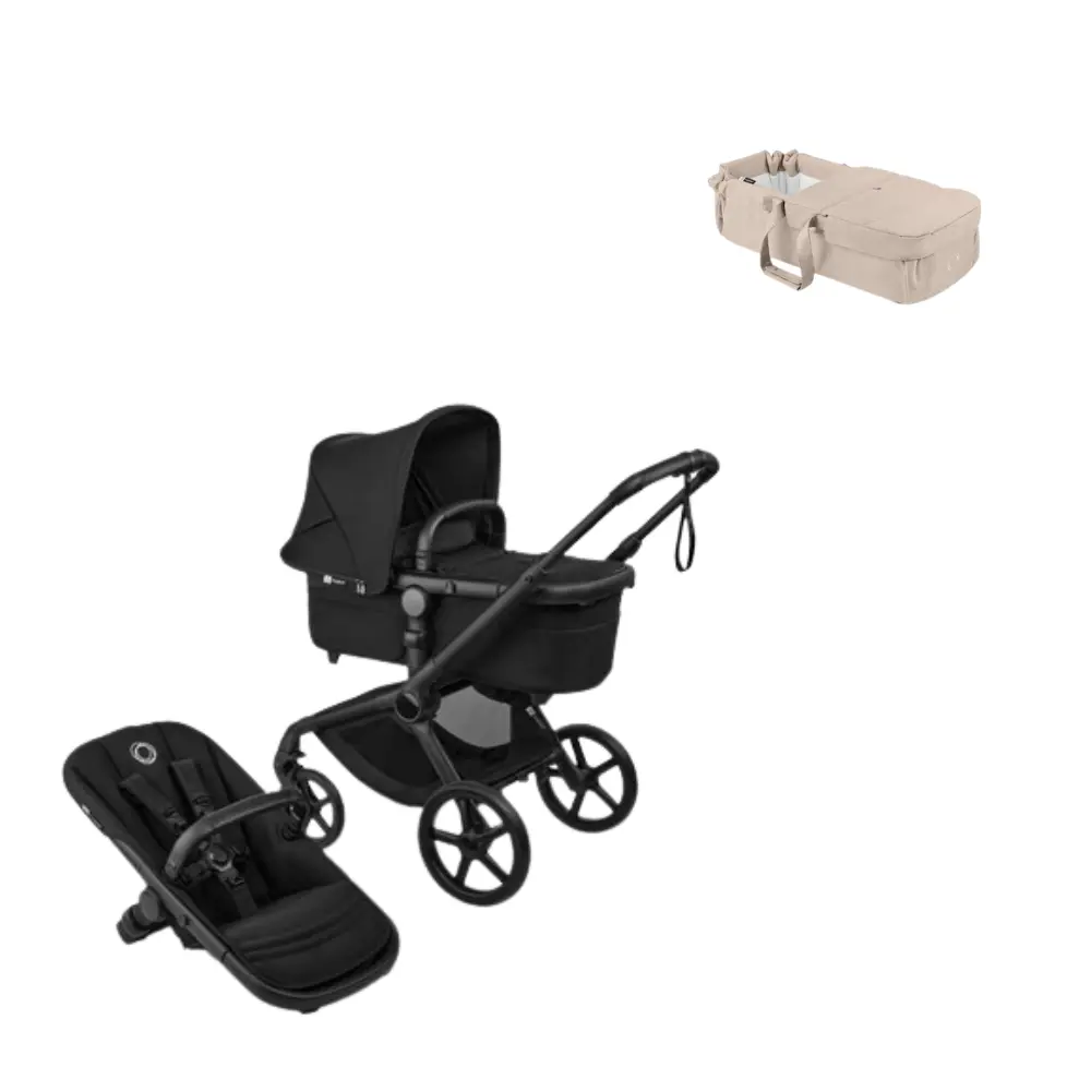 Fox 5 Renew Kombivogn Med Babynest Heritage Black Taupe fra Bugaboo