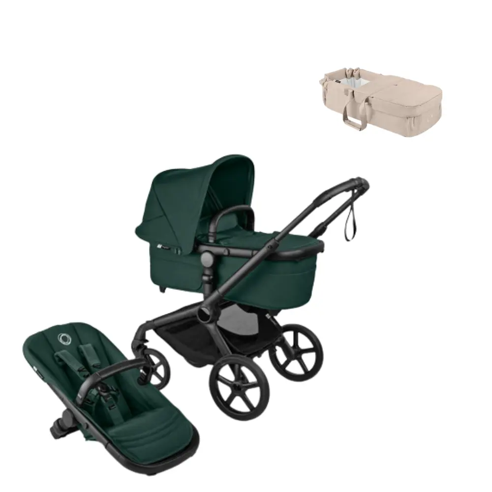 Fox 5 Renew Kombivogn Med Babynest Fern Green Taupe fra Bugaboo