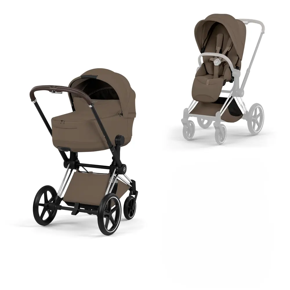 Priam Kombivogn   Style   Coconut Brown Chrome Brown fra Cybex
