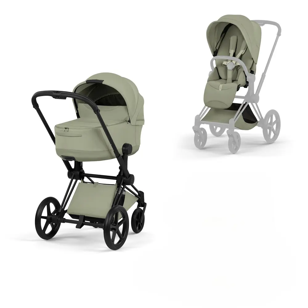 Priam Kombivogn   Style   Sage Green Matt Black fra Cybex