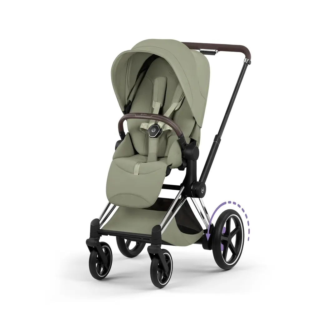 E Priam Klapvogn   Style   Sage Green Chrome Brown fra Cybex
