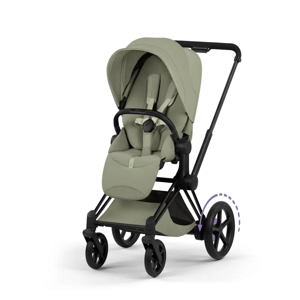 E Priam Klapvogn   Style   Sage Green Matt Black fra Cybex